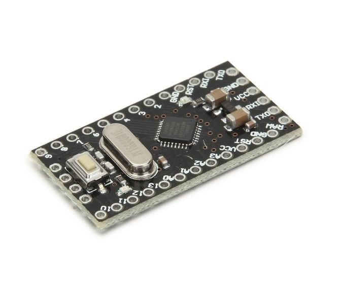 Arduino Mini Pro (ATmega328P) bovenkant schuin